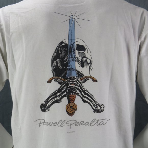 Powell Peralta Shirt - Skull and Sword Graphic - Men's Large - Picture 6 of 10